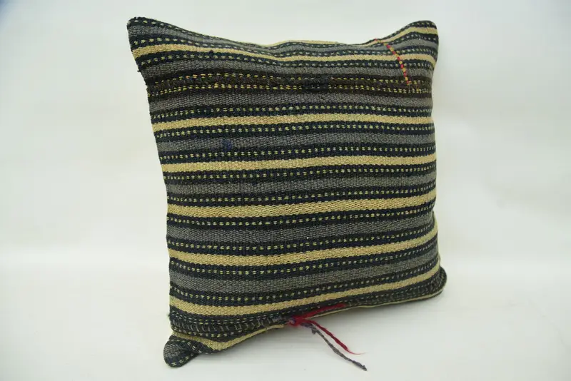 Vintage Pillow, Vintage Kilim Throw Pillow, Outdoor Cushion Case, Pillow for Sofa, Turkish Bench Cushion, Pillow, 16x16 Beige Pillow Cover - 2