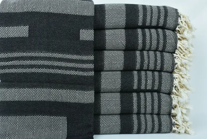 Bridal Shower Favor, Bachelor Party Favors, 68x38 Cotton Chevron Towel, Monogram Turkish Towel, Custom Wedding Gift, Turkish Towel Beach - 2