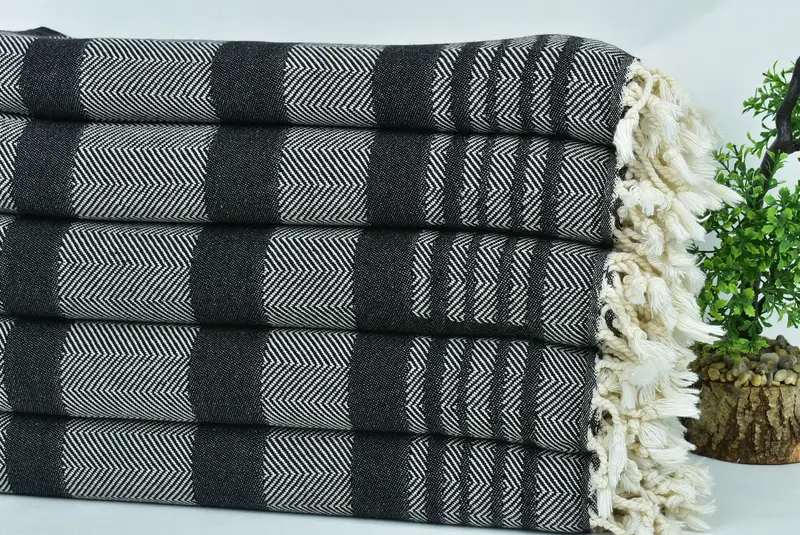 Bridal Shower Favor, Bachelor Party Favors, 68x38 Cotton Chevron Towel, Monogram Turkish Towel, Custom Wedding Gift, Turkish Towel Beach - 4