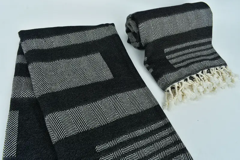 Bridal Shower Favor, Bachelor Party Favors, 68x38 Cotton Chevron Towel, Monogram Turkish Towel, Custom Wedding Gift, Turkish Towel Beach - 8
