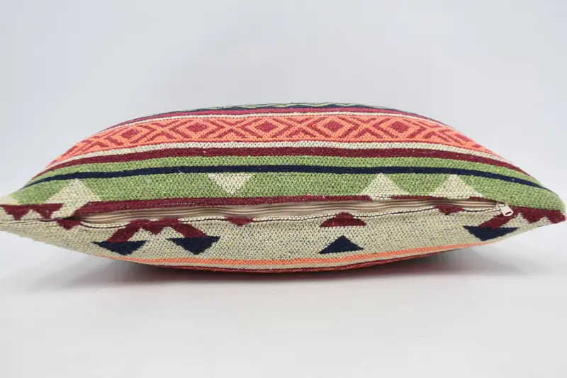 Square Throw Pillow Sham, Couch Cushion Cover, Kilim Pillow, Gift Pillow, Interior Designer Pillow, Cushion Cover, 16x24 Red Pillow Cover - 6