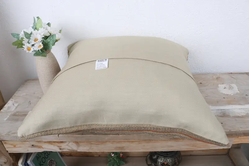 Accent Pillow Sham, Throw Kilim Pillow, Pillow, Kilim Pillow, Handmade Kilim Cushion, 16x16 Red Pillow Cover, Morroccon Kilim Cushion Cushion - 7