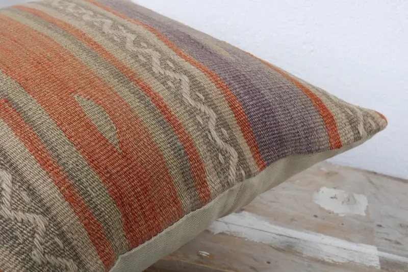 Accent Pillow Sham, Throw Kilim Pillow, Pillow, Kilim Pillow, Handmade Kilim Cushion, 16x16 Red Pillow Cover, Morroccon Kilim Cushion Cushion - 6