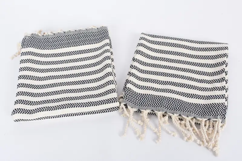Toalla de mano con monograma, toalla de mano turca, toalla de chevron de algodón 40x18, toalla de pedido a granel, toalla de mano de monograma, regalo de dama de honor personalizado - 7