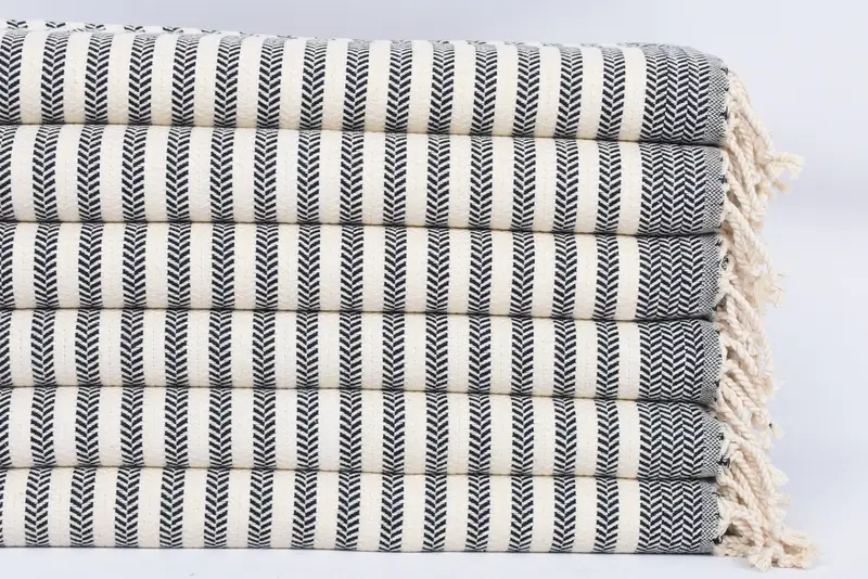 Toalla de mano con monograma, toalla de mano turca, toalla de chevron de algodón 40x18, toalla de pedido a granel, toalla de mano de monograma, regalo de dama de honor personalizado - 3