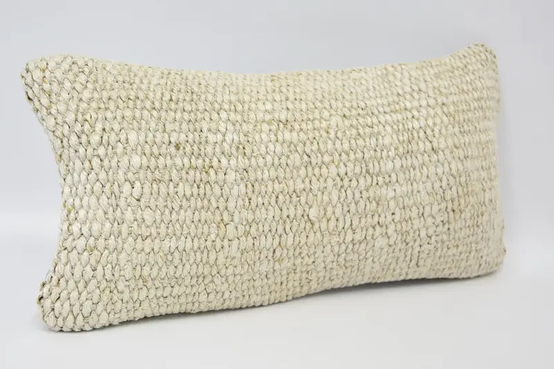 8x16 Beige Cushion Cover, Handmade Kilim Cushion, Kilim Pillow, Tapestry Pillow Cover, Vintage Kilim Pillow, Cushion, Pastel Pillow Case - 3