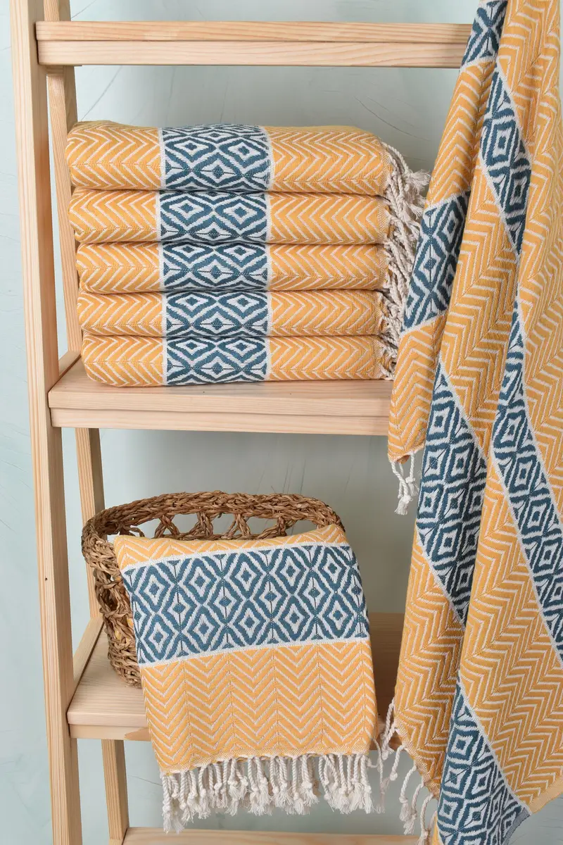 70x40 Cotton Chevron Towel, Summer Gift, Bridesmaid Gift, Sand-free towel, Custom monogram Turkish beach towel USA, Gym Towel, Welcome Wedding Gift - 3