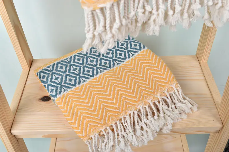 70x40 Cotton Chevron Towel, Summer Gift, Bridesmaid Gift, Sand-free towel, Custom monogram Turkish beach towel USA, Gym Towel, Welcome Wedding Gift - 5