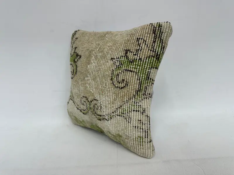 12x12 Inch Southwestern Embroidered Throw Pillow, Handmade Cushion - 4