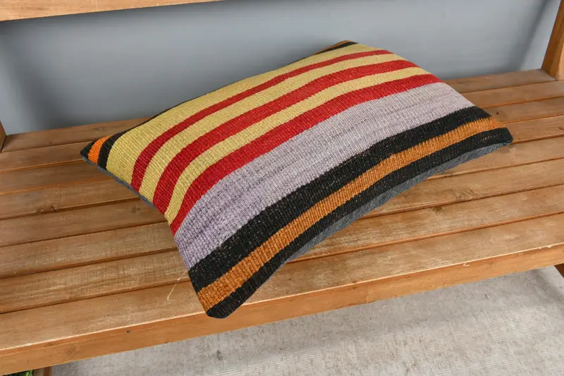 Pillow for Sofa, Aztec Pillow Cover, Pillow Case, Luxury Pillow Cover, 16x24 Red Cushion, Vintage Kilim Throw Pillow, Boho Pillow - 2