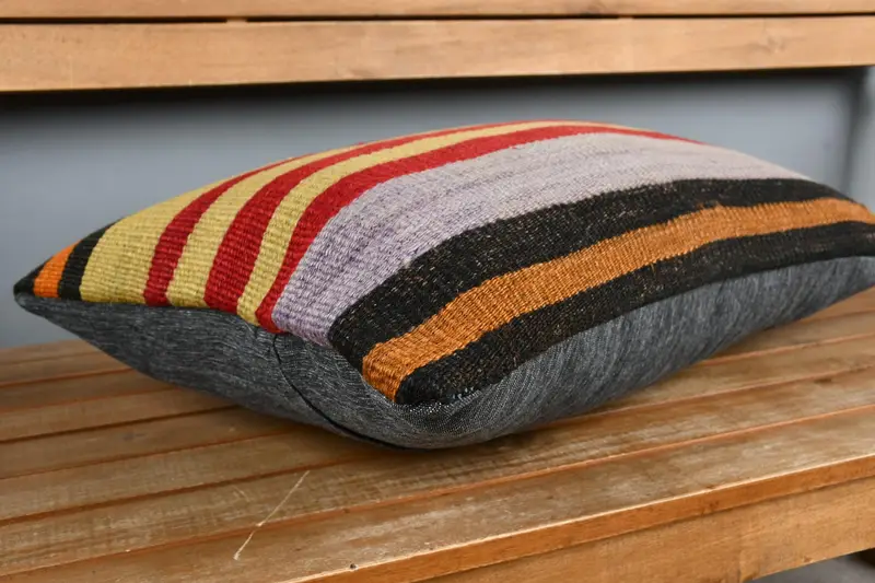 Pillow for Sofa, Aztec Pillow Cover, Pillow Case, Luxury Pillow Cover, 16x24 Red Cushion, Vintage Kilim Throw Pillow, Boho Pillow - 3