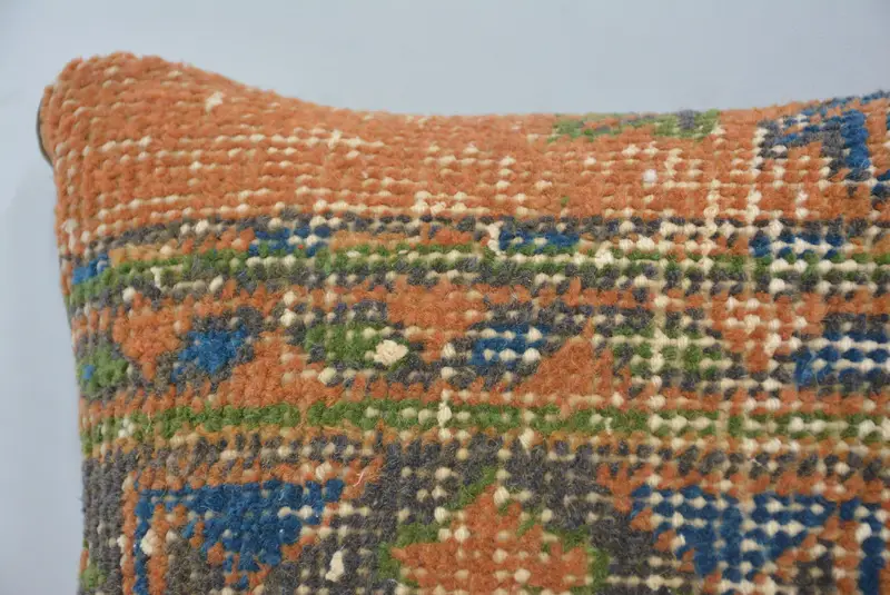 Pillow Case, Crochet Pattern Pillow Sham, Boho Chic Pillow, 12x12 Green Cushion, Turkish Kilim Pillow, Interior Designer Pillow, Pillow for Sofa - 2