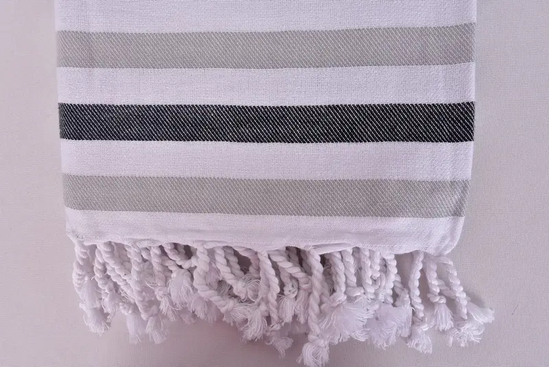 Absorbent Turkish towel, Beach Towel Gift, 70x40 Cotton Striped Towel, Baby Boy Gift, Wedding Gift, Handmade Turkish hammam towel, Cute Beach Towel - 7