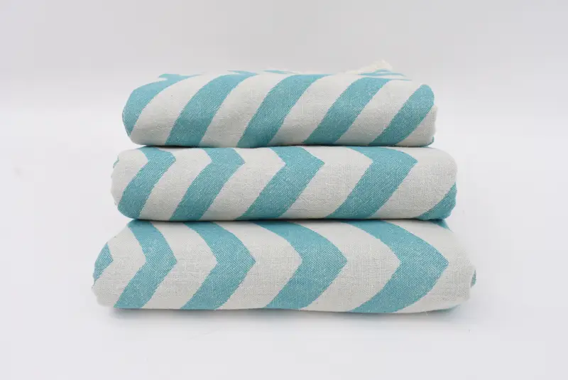 Christmas Gift, 70x40 Cotton Zigzag Design Towel, Summer Gift, Housewarming Gift, Handwoven Turkish bath towel, Turkish bath towel, Kids Beach Towel - 4