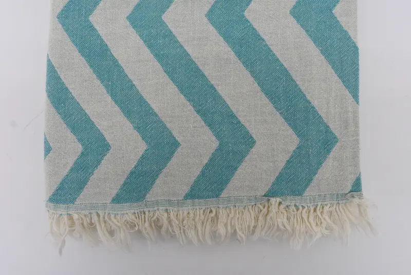 Christmas Gift, 70x40 Cotton Zigzag Design Towel, Summer Gift, Housewarming Gift, Handwoven Turkish bath towel, Turkish bath towel, Kids Beach Towel - 6