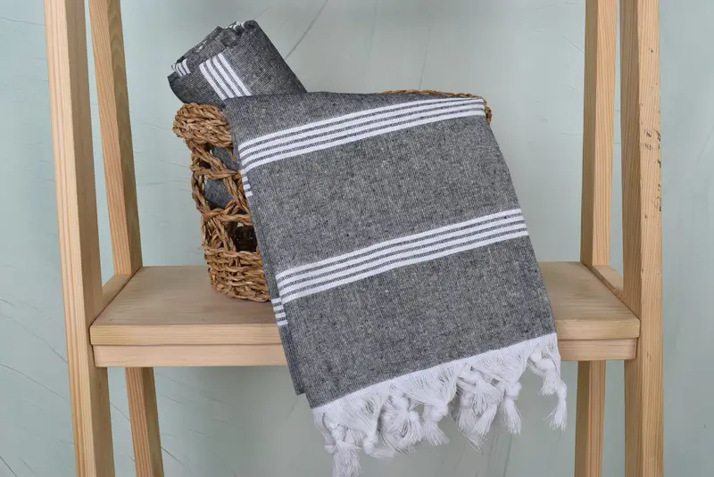 70x30 Cotton Striped Towel, Custom Wedding Gifts, Travel towel, Holiday Towel, Beach Theme Wedding Gift, Gift For Bride, Best Friend Gift, Spa Towel - 4