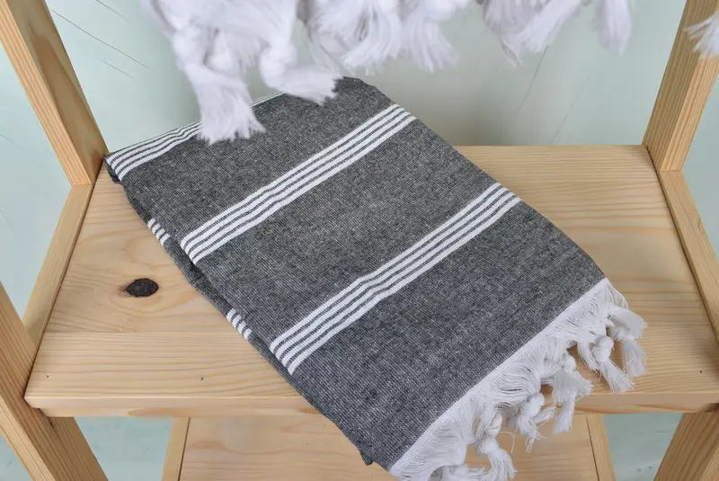 70x30 Cotton Striped Towel, Custom Wedding Gifts, Travel towel, Holiday Towel, Beach Theme Wedding Gift, Gift For Bride, Best Friend Gift, Spa Towel - 5
