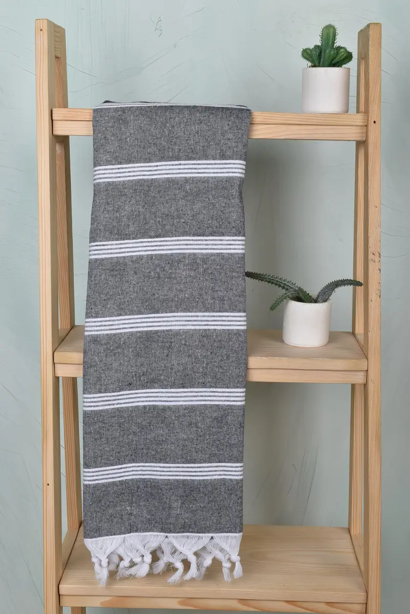 70x30 Cotton Striped Towel, Custom Wedding Gifts, Travel towel, Holiday Towel, Beach Theme Wedding Gift, Gift For Bride, Best Friend Gift, Spa Towel - 8