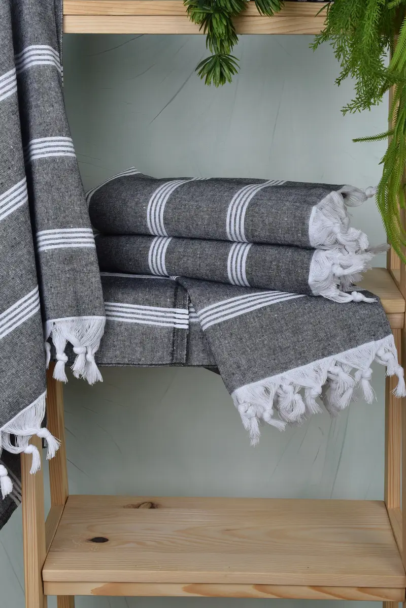 70x30 Cotton Striped Towel, Custom Wedding Gifts, Travel towel, Holiday Towel, Beach Theme Wedding Gift, Gift For Bride, Best Friend Gift, Spa Towel - 6