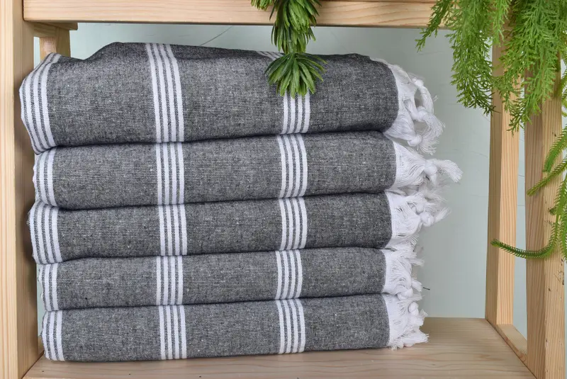 70x30 Cotton Striped Towel, Custom Wedding Gifts, Travel towel, Holiday Towel, Beach Theme Wedding Gift, Gift For Bride, Best Friend Gift, Spa Towel - 1