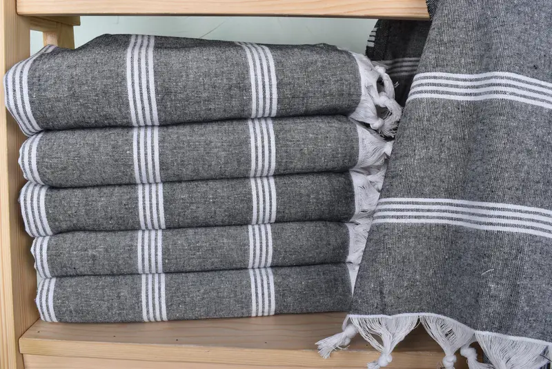 70x30 Cotton Striped Towel, Custom Wedding Gifts, Travel towel, Holiday Towel, Beach Theme Wedding Gift, Gift For Bride, Best Friend Gift, Spa Towel - 2