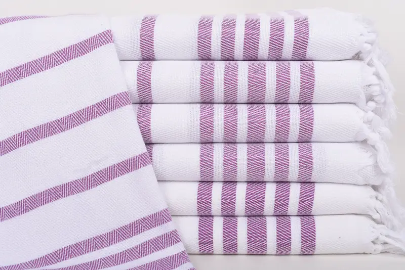 Personalized Turkish Cotton Chevron Kitchen Towel, Beige, 24x36 Inches