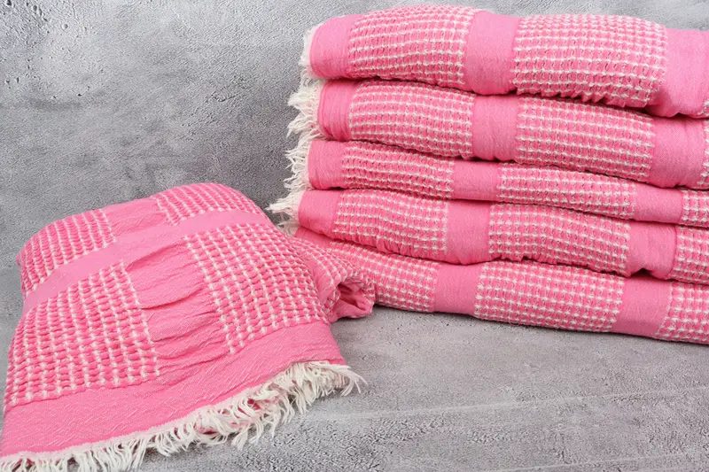 Christmas Tablecloth, 84x80 Cotton Waffle Towel, Personalized Wedding Gift, Woven Throw Blanket, Personalized Blanket, Turkish Blanket - 2