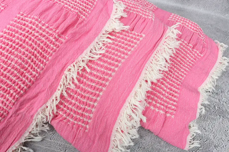 Christmas Tablecloth, 84x80 Cotton Waffle Towel, Personalized Wedding Gift, Woven Throw Blanket, Personalized Blanket, Turkish Blanket - 5