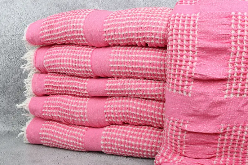 Christmas Tablecloth, 84x80 Cotton Waffle Towel, Personalized Wedding Gift, Woven Throw Blanket, Personalized Blanket, Turkish Blanket - 1