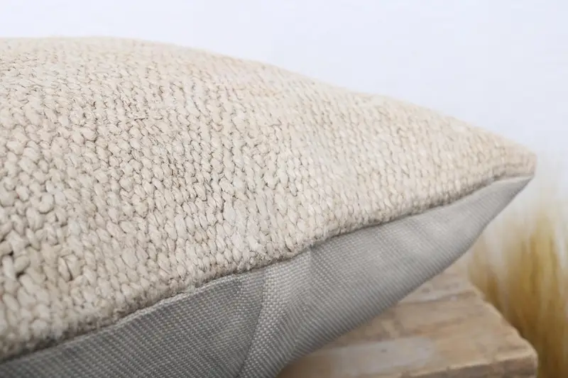 Pillow Cover, Vintage Kilim Pillow, Outdoor Patio Cushion Case, 16x16 Beige Pillow Sham, Kilim Cushion Sham, Handmade Kilim Cushion - 6