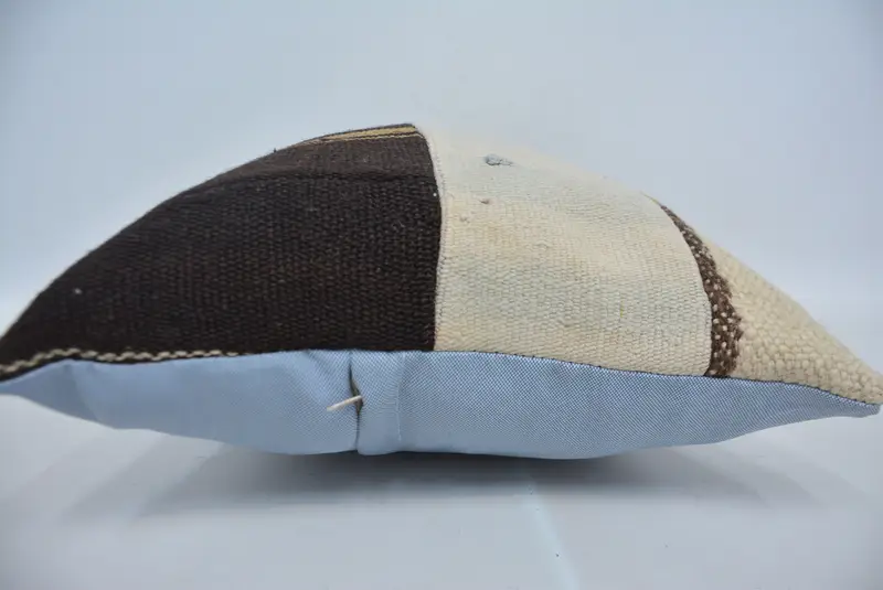 Vintage Kilim Pillow, Cozy Throw Pillow Sham, 16x24 Brown Pillow Case, Cushion Cover, Boho Pillow Sham Cover, Ethnical Kilim Rug Pillow - 5