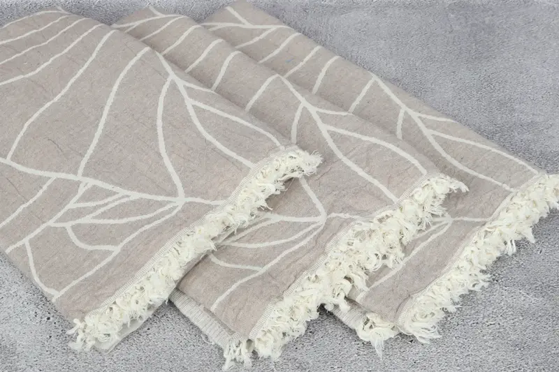 Xmas Gifts, Luxury Turkish beach towel with fringe, Personalized Beach Towel, Bachelorette Gifts, 68x40 Cotton Floral Patterned Towel, Turkish towel - 5