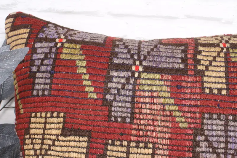 Pillow for Couch, Floor Pillow Case, Pillow Case, Home Decor Pillow, Hippie Throw Cushion, 24x24 Red Pillow, Interior Designer Pillow - 2