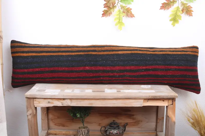 Cushion Cover, Interior Designer Pillow, Vintage Kilim Throw Pillow, Home Decor Pillow, Luxury Cushion, Garden Cushion Cover, 12x48 Red Pillow Cover - 2