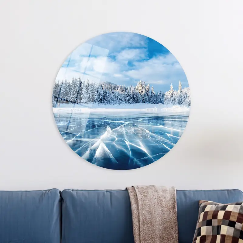 エレガントな冬の森の眺めプリントキャンバス - 自然風景アート