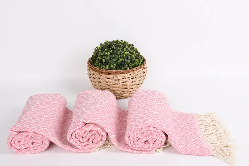 Lightweight towel, Embroidery Towels, Quick-dry peshtemal, 70x40 Cotton Diamond Towel, Absorbent Turkish towel, Wedding Hand Made Gift, Scarf Towel - 8