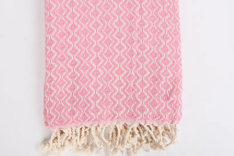 Lightweight towel, Embroidery Towels, Quick-dry peshtemal, 70x40 Cotton Diamond Towel, Absorbent Turkish towel, Wedding Hand Made Gift, Scarf Towel - 3