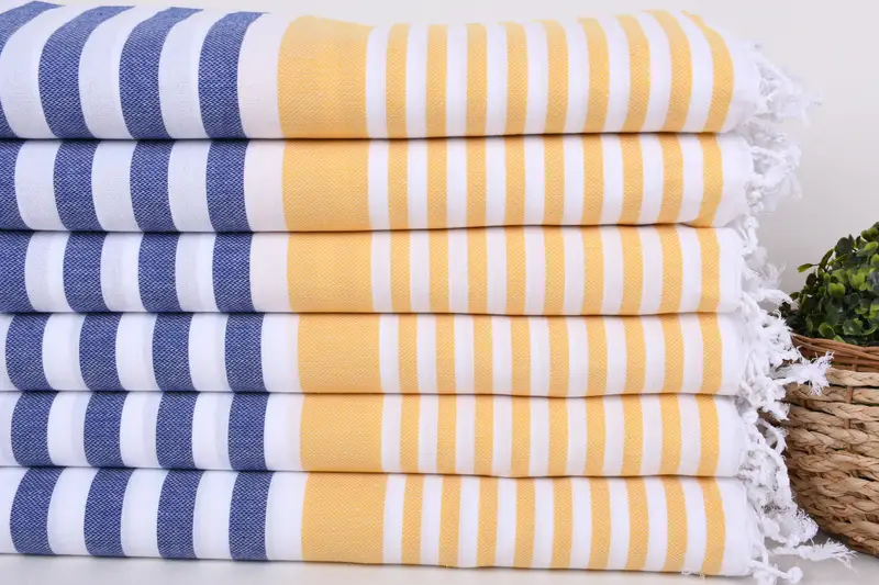 Custom Towel, Bridal Party Gifts, Personalized Towel Gift, Peshtemal Towel, Quick-Dry Beach Towel, 68x36 Cotton Striped Towel, Large Turkish Towel - 2