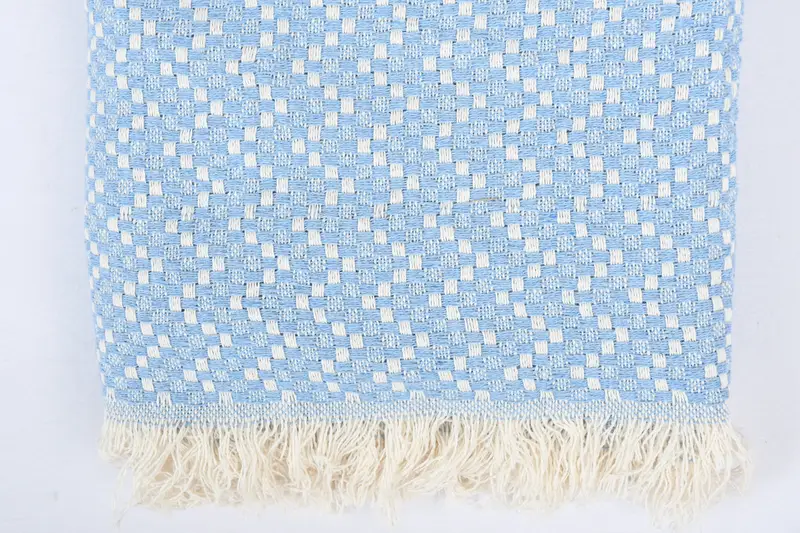 Woven Blanket, Throw Blanket for Bed, 76x68 Cotton Herringbone Towel, Extra Large Tablecloth, Decorative Blanket, Woven Throw Blanket - 5