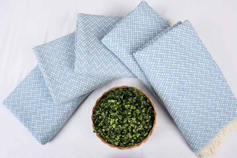Woven Blanket, Throw Blanket for Bed, 76x68 Cotton Herringbone Towel, Extra Large Tablecloth, Decorative Blanket, Woven Throw Blanket - 4