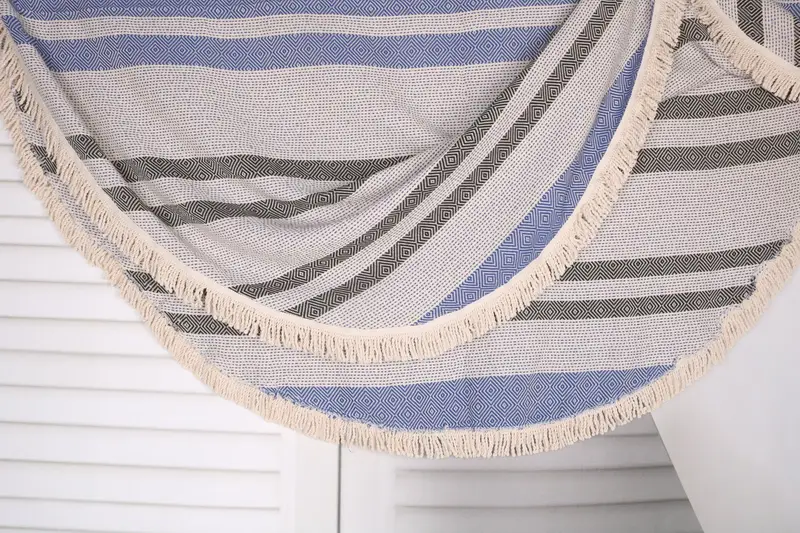 Valentines Day Gift Idea, Custom Gift, Wedding Gifts Towel, Hammam towel, Custom Beach Towels, 64x64 Cotton Round Diamond Towel, Best Wedding Gift - 8