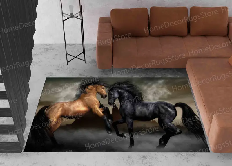 エレガントなプリントラグ：ご家庭やオフィス向けのモダンなファームハウスデザイン