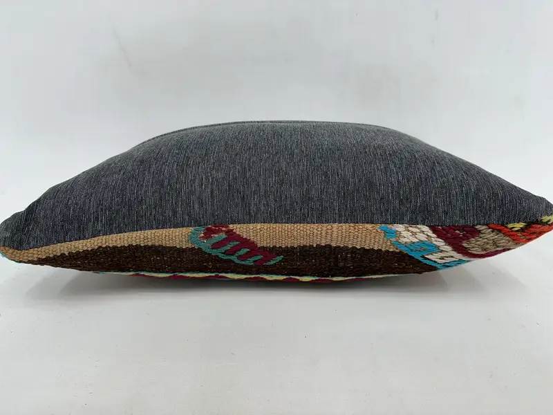 12x20 Blue Cushion, Home Decor Pillow, Cushion, Pet Pillow Cover, Turkish Kilim Pillow, Gift Pillow, Kilim Rug Pillow Case, Retro Cushion - 7