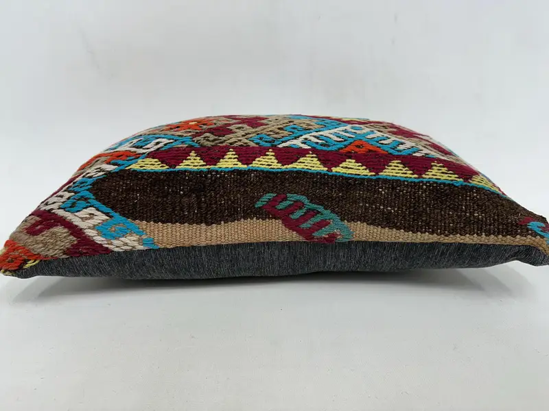 12x20 Blue Cushion, Home Decor Pillow, Cushion, Pet Pillow Cover, Turkish Kilim Pillow, Gift Pillow, Kilim Rug Pillow Case, Retro Cushion - 5