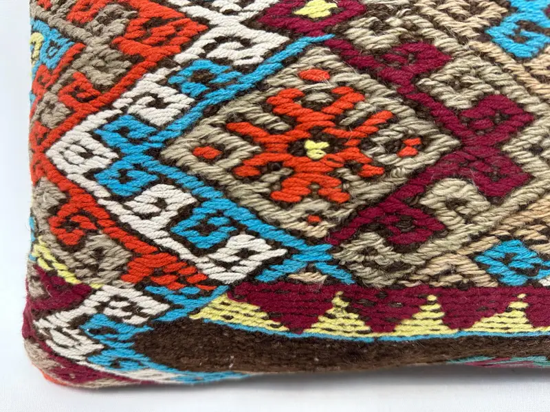 12x20 Blue Cushion, Home Decor Pillow, Cushion, Pet Pillow Cover, Turkish Kilim Pillow, Gift Pillow, Kilim Rug Pillow Case, Retro Cushion - 2