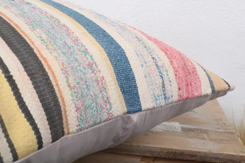 Pillow for Couch, Nomadic Pillow, 18x18 Blue Pillow, Vintage Pillow, Pillow for Sofa, Cushion, Colorful Pillow Case, Patio Cushion, Neutral Cushion - 6