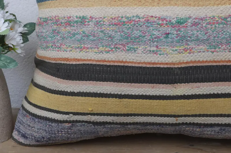 Pillow for Couch, Nomadic Pillow, 18x18 Blue Pillow, Vintage Pillow, Pillow for Sofa, Cushion, Colorful Pillow Case, Patio Cushion, Neutral Cushion - 3