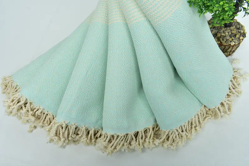 Guest Towel, 70x40 Cotton Diamond Towel, Turkish towel, Girls Weekend Getaways Ideas, Gift For Best Friend, Personalized Beach Towel, Wedding Favors - 4