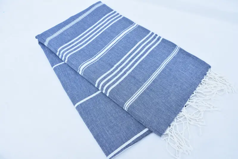 Housewarming Gift, Sand-free towel, Personalized Gift For Him, Sand-resistant towel, Turkish Towel Beach Towel, 76x40 Cotton Striped Towel - 5