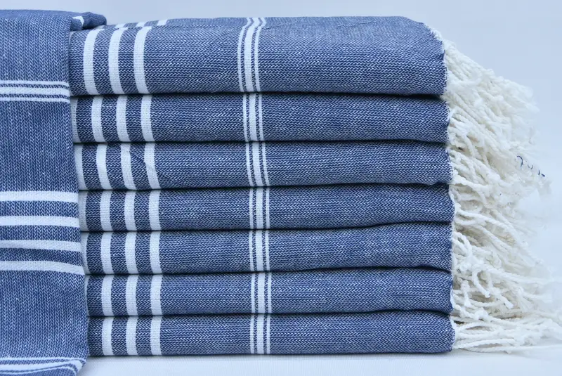Housewarming Gift, Sand-free towel, Personalized Gift For Him, Sand-resistant towel, Turkish Towel Beach Towel, 76x40 Cotton Striped Towel - 1